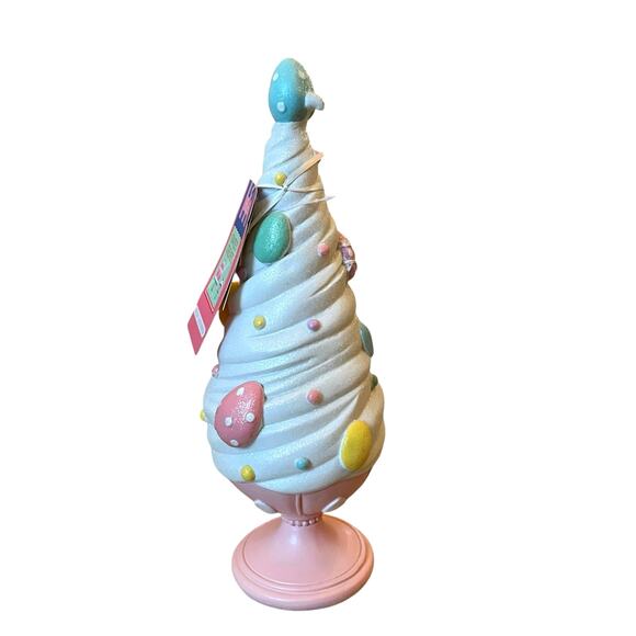 Sweet Treats Pastel Easter Eggs Frosted Bowl of Soft Ice Cream Decor NEW - Picture 4 of 10